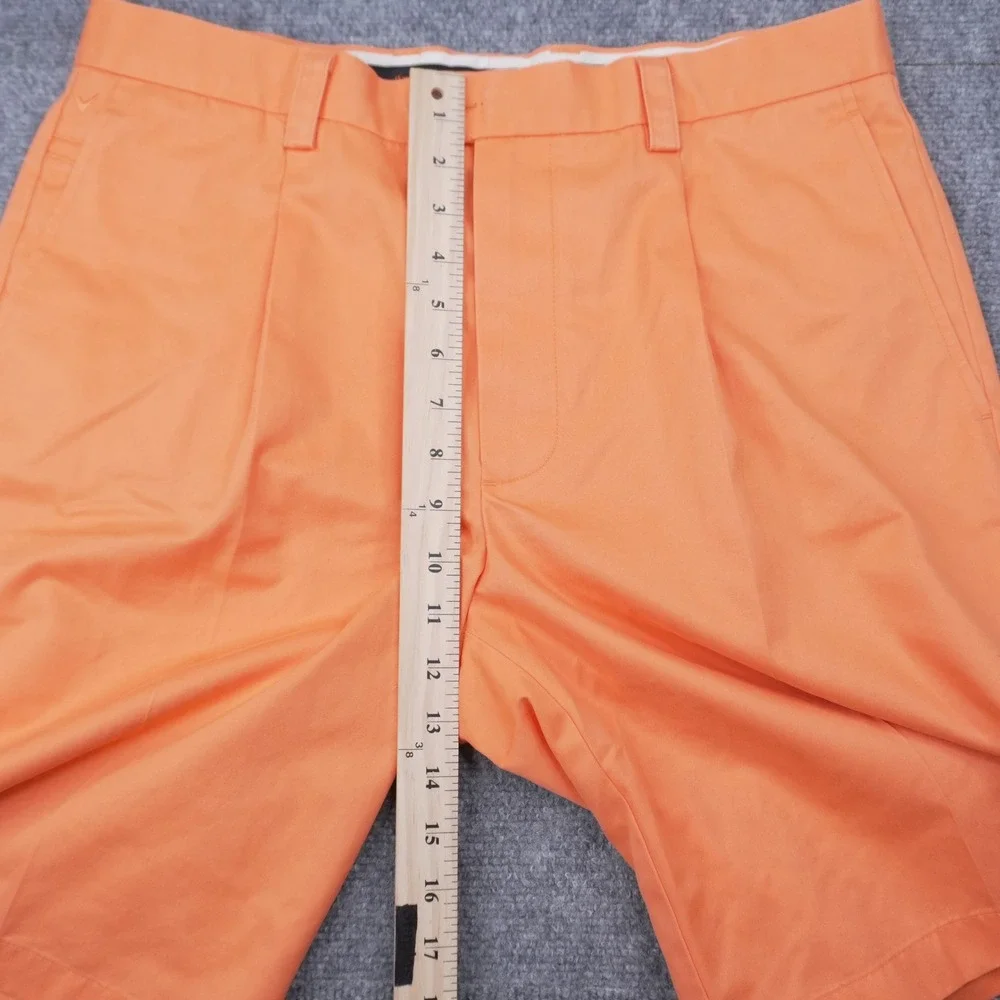 Callaway Golf Shorts Mens 34 Orange Pleated Cotton Solid Casual Sporty